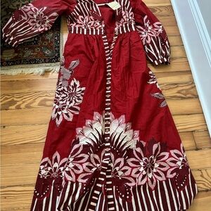 FARM Rio Red Floral Maxi Dress
